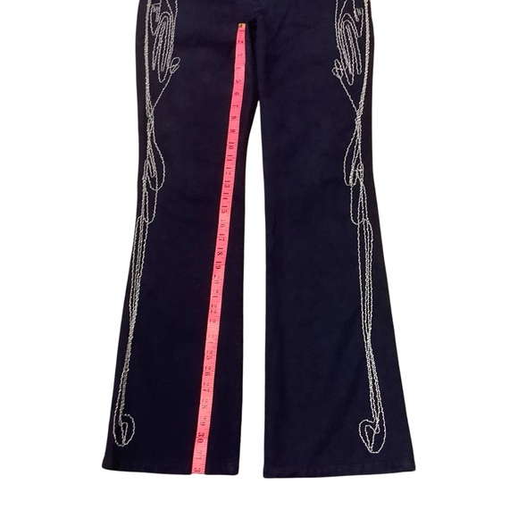 SPANNER SPORT BLUE EMBROIDERED COTTON BLEND DRESS PANTS/ Size 6 - Picture 9 of 11